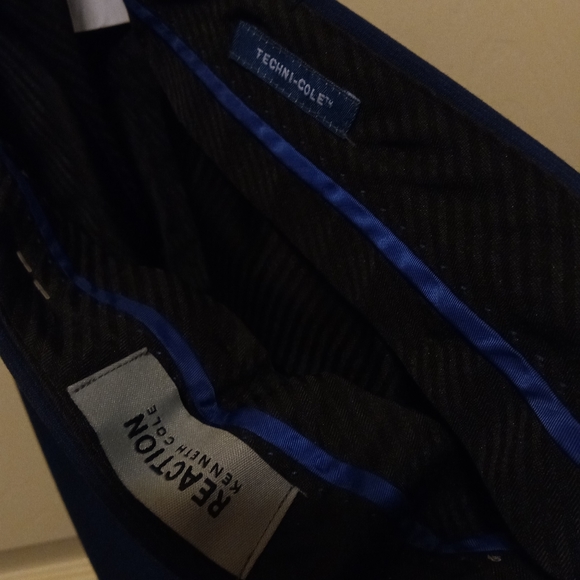 Kenneth Cole Reaction Techni-Cole Blue Pant Suit Separate 42" W - Picture 3 of 5